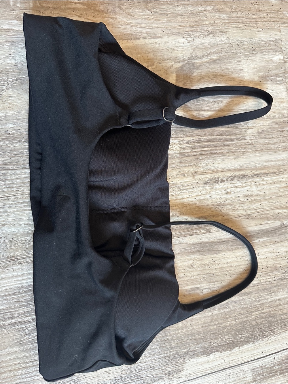 Athleta Medium Black Seamless Bikini top with removable padding adjustable - Picture 2 of 4